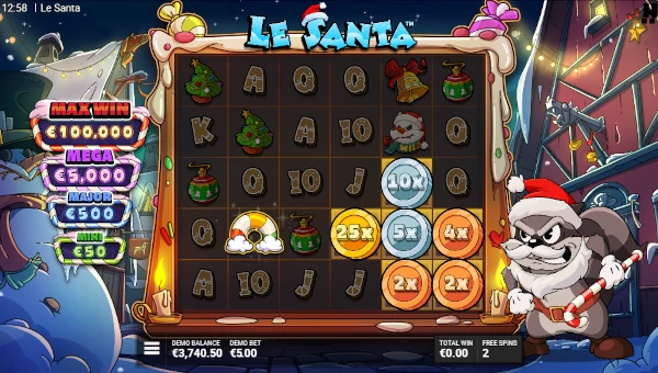 Le Santa Slot Bonus Game and Free Spins Bonus Game and Free Spins