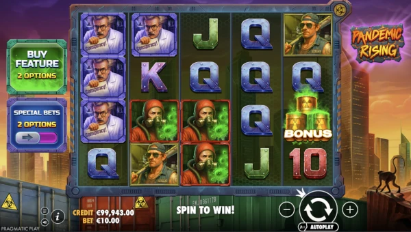 Pandemic Rising Slot Base Game by Pragmatic Play Base Game Screenshot