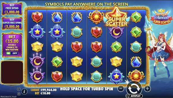 Starlight Princess Super Scatter Base Game Base Game Screenshot