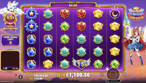 Starlight Princess Super Scatter Bonus Game Bonus Game and Free Spins