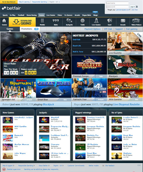 Betfair Casino Review