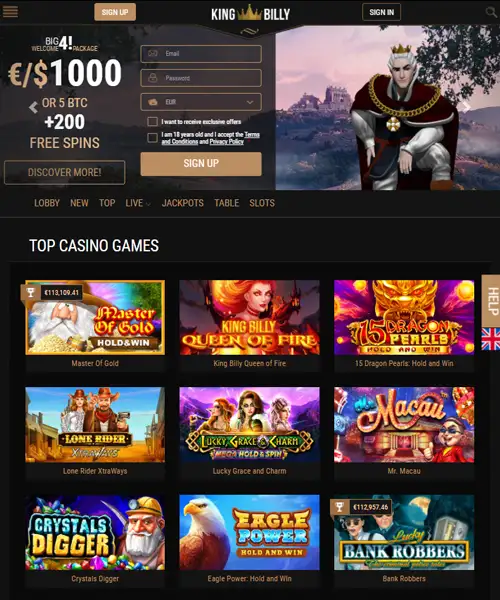 King Billy Casino Review