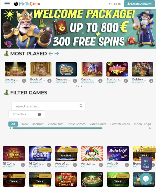 Merlin Casino Review