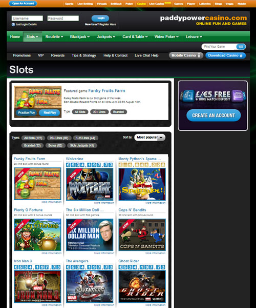 Paddy Power Casino Review