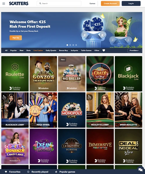 Scatters Casino Review