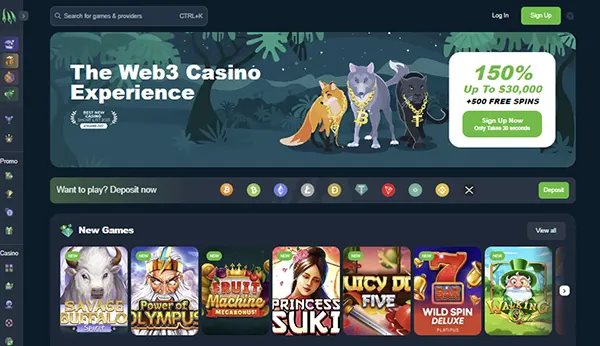 Wild.io Casino Lobby