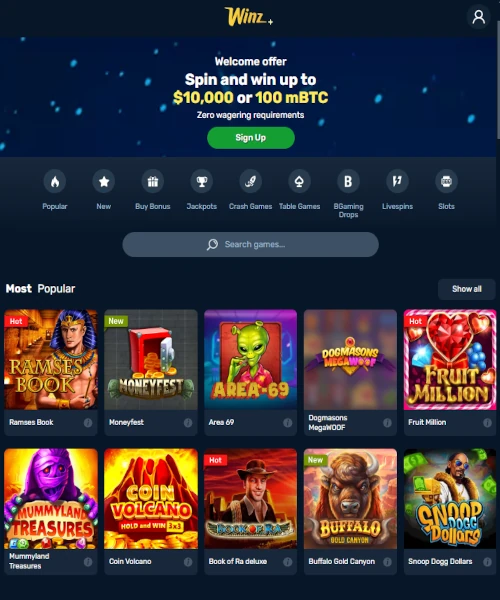 Winz.io Casino Review