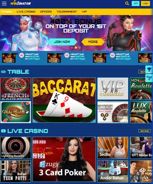 Winzinator Casino Review