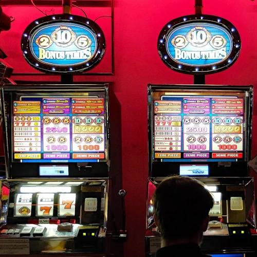 Slot machines in casino