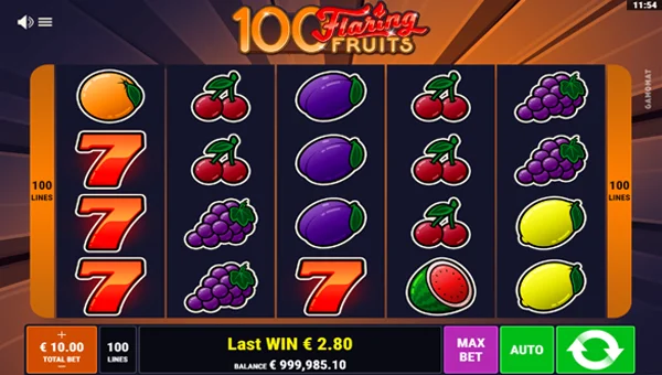 100 Flaring Fruits gameplay