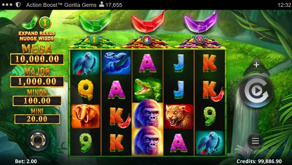 Action Boost Gorilla Gems gameplay