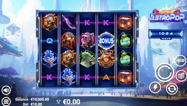 Base Game Screenshot of AstroPop Slot by AvatarUX