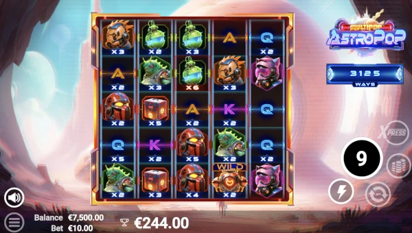 Bonus Game and Free Spins in AstroPop Slot by AvatarUX