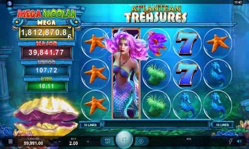 Atlantean Treasures Mega Moolah gameplay