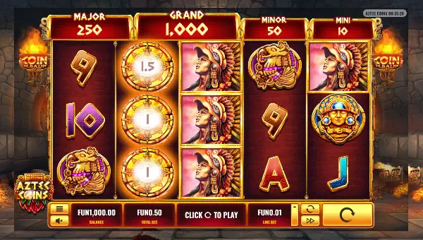 Aztec Coins gameplay