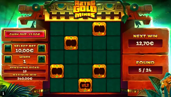 Aztec Gold Mines gameplay