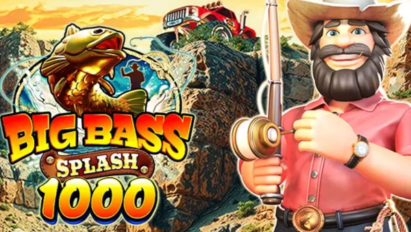Big Bass Splash 1000 base game screenshot showing reels and features