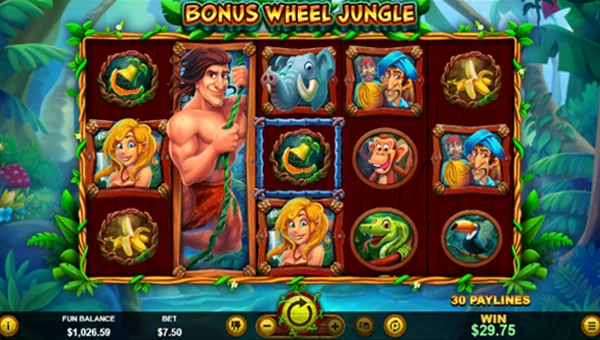 Bonus Wheel Jungle gameplay