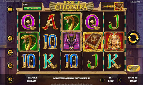 Book of Cleopatra Super Stake gameplay