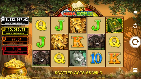 Book of Mega Moolah gameplay