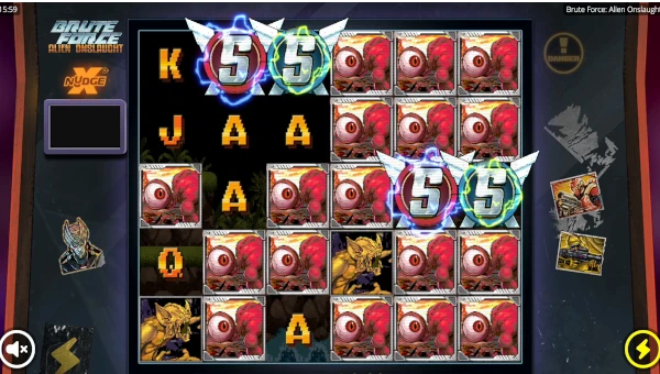 Brute Force Alien Onslaught bonus game