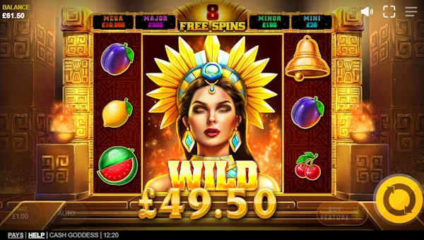 Cash Goddess bonus game