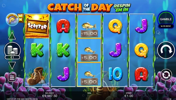 Catch of the Day Respin Em In gameplay