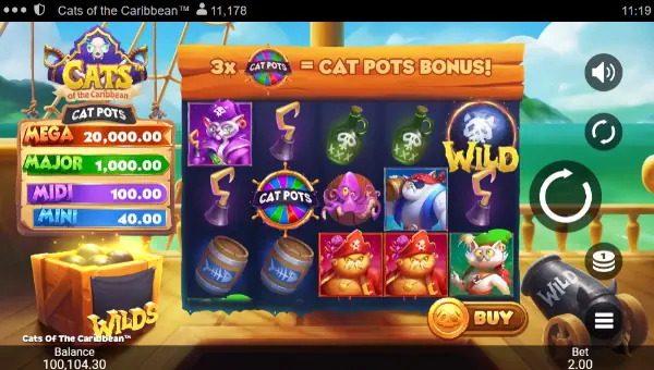 Cats of the Caribbean gameplay
