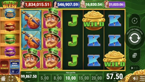 Base Game Screenshot of Celtic Bless Slot by PatePlay