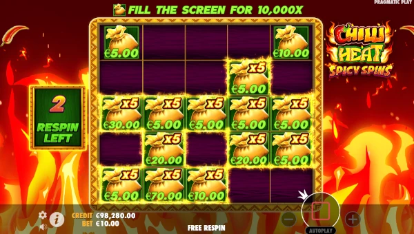 Chilli Heat Spicy Spins bonus game