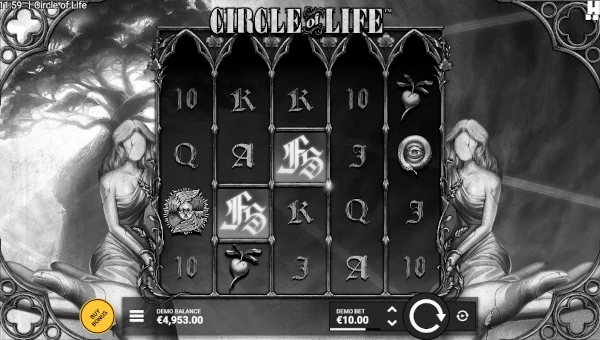 Circle of Life base game screenshot showing reels and features