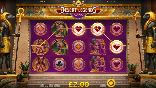 Desert Legends Spins gameplay