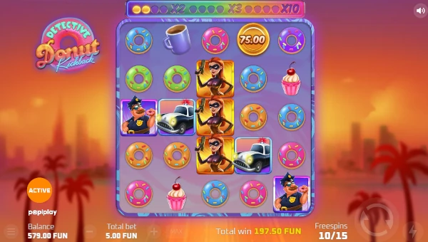 Detective Donut Kickback bonus game
