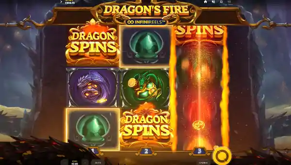 Dragons Fire Infinireels gameplay