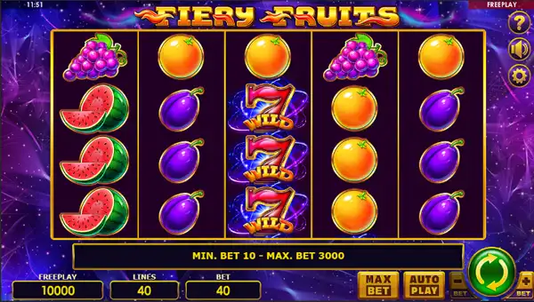 Fiery Fruits gameplay