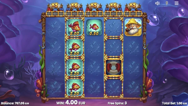 Fish n Nudge Big Catch bonus game