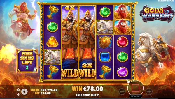 Gods vs Warriors bonus game