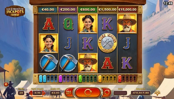 Gold Frontier Jackpots FastPot5 gameplay