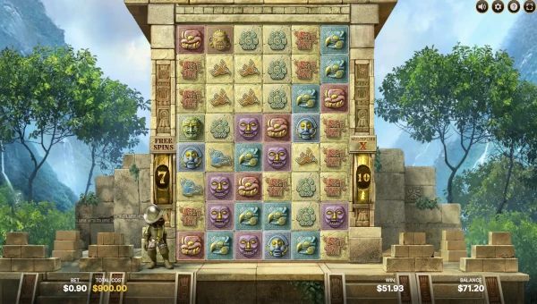 Gonzo's Quest 2 slot bonus round with super free spins and colossal wilds