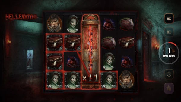 Bonus Game and Free Spins in Hellevator slot