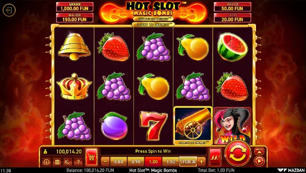 Hot Slot Magic Bombs gameplay