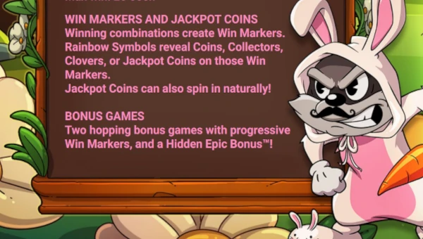 Le Bunny base game screenshot showing reels and features