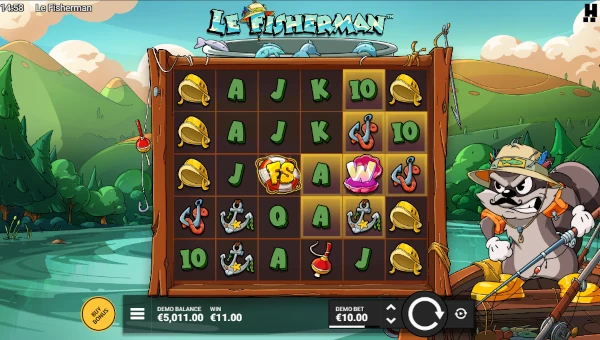 Le Fisherman base game screenshot showing reels and features