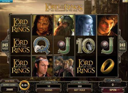 Lord of the Rings Jackpot gameplay