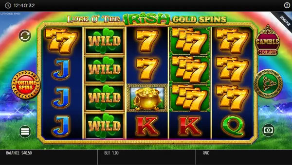 Luck O The Irish Gold Spins gameplay