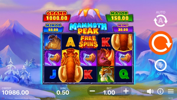 Mammoth Peak Hold and Win gameplay