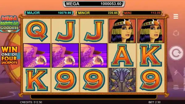 Mega Moolah Goddess gameplay