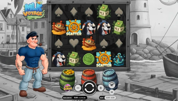 MLK Voyage base game screenshot showing reels and features