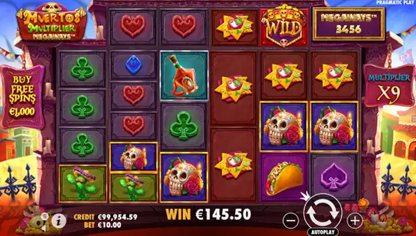 Muertos Multiplier Megaways gameplay