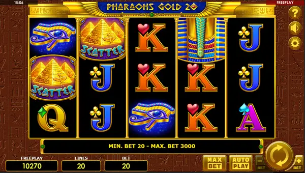 Pharaohs Gold 20 gameplay